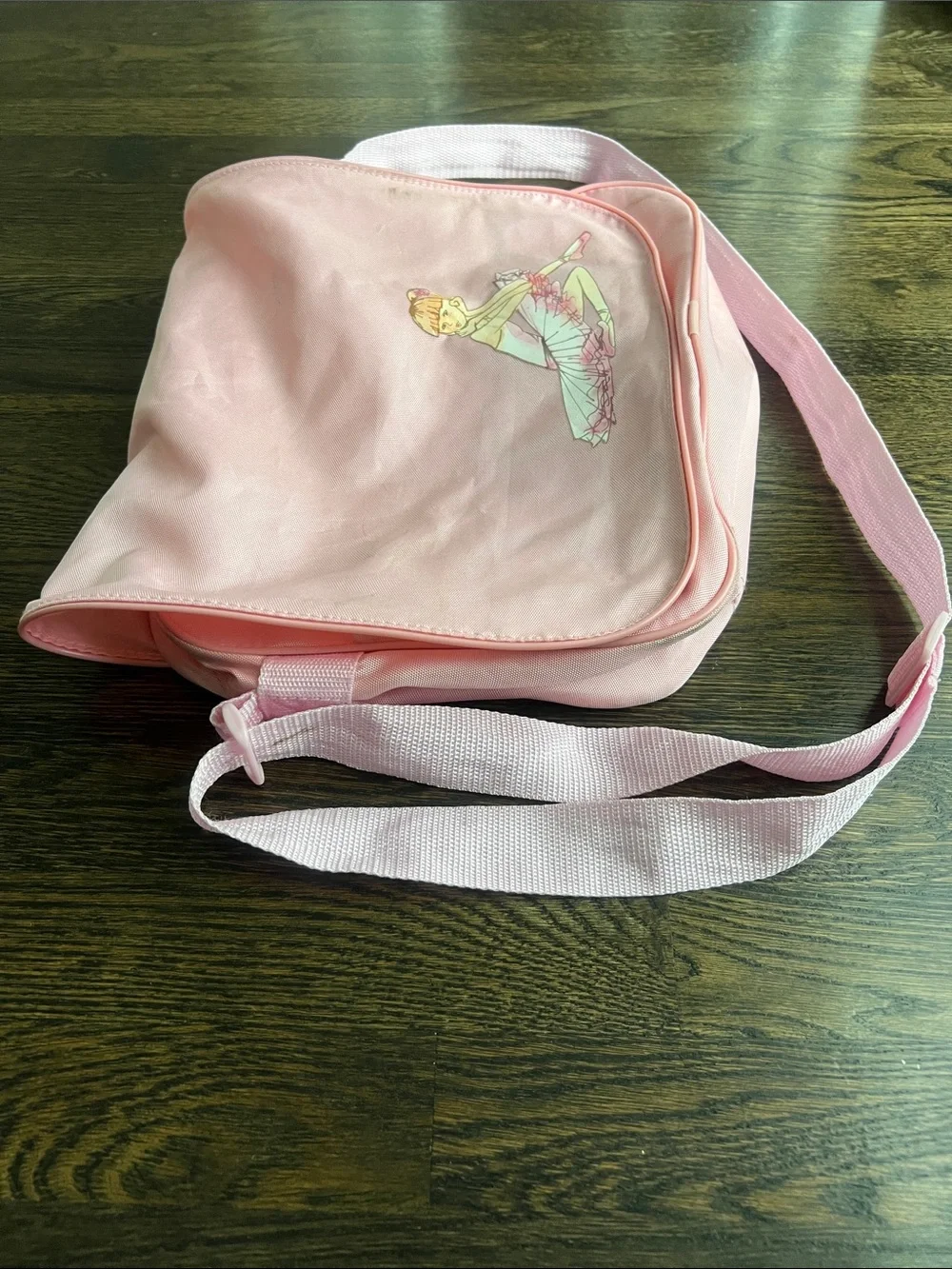 Pink Ballerina Crossbody Bag Messenger Bag Dance Ballet Approx. 14” x 11” x 5”